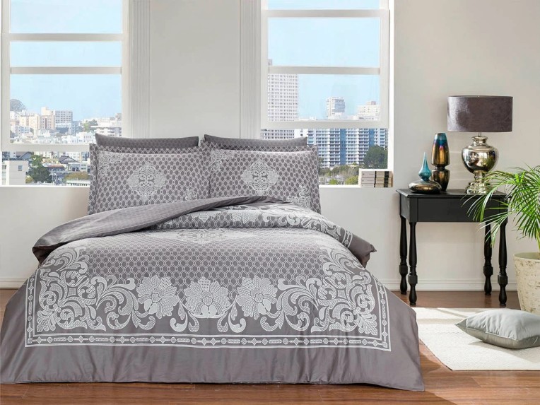 Постельное белье Delux Saten Laigna V03 Vizon