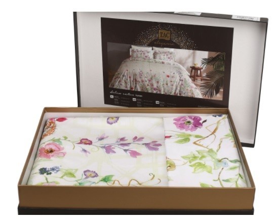 Постельное белье Delux Saten Lonzo V01 Yesil недорого в Алматы