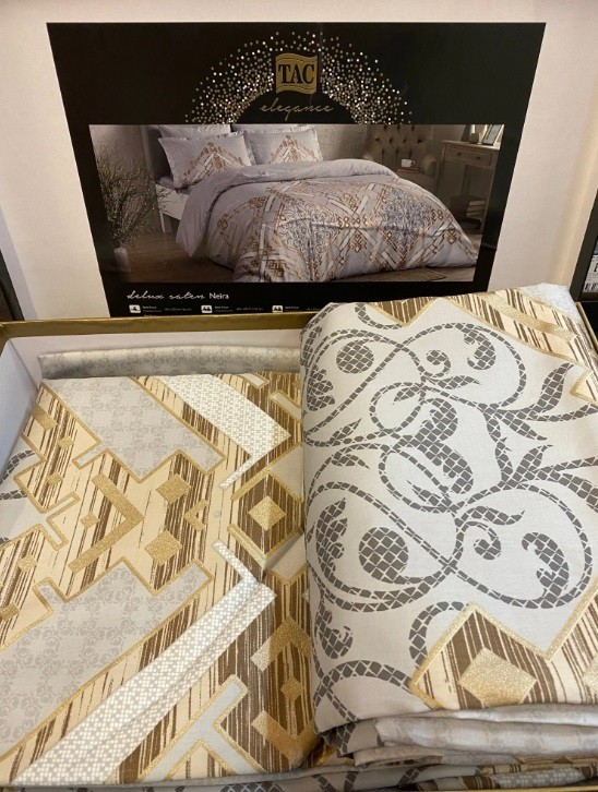 Постельное белье Delux Saten Neira V02 Kahve лучшего качества