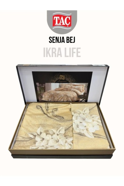 Постельное белье Delux Saten Senja V04 Bej