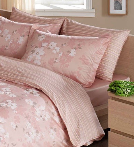 Постельное белье Delux Saten Shadow V55 Pembe купить недорого