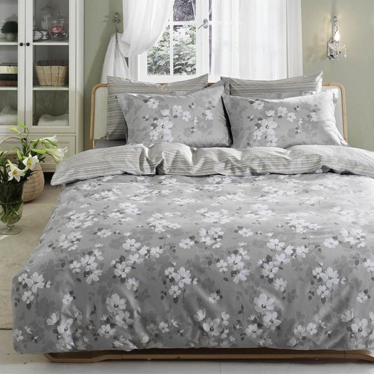 Постельное белье Delux Saten Shadow V56 Gri