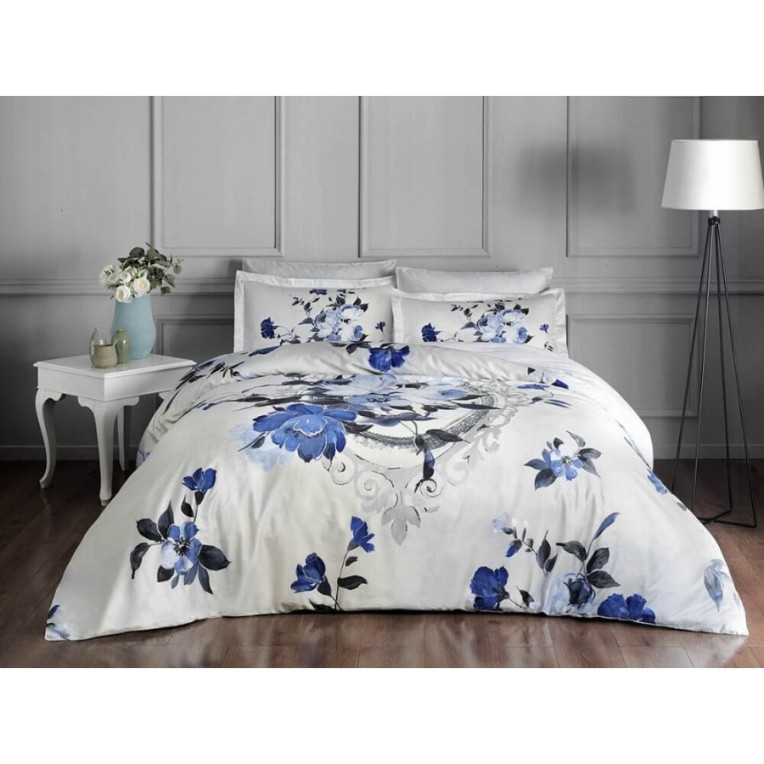 Постельное белье Delux Saten Vella V01 Mavi