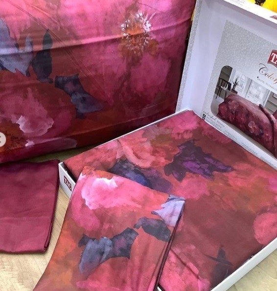 Постельное белье Digital Saten Boheme V03 Kirmizi только у нас!