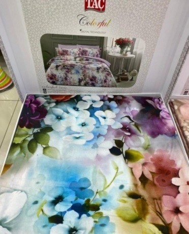 Постельное белье Digital Saten Carolyn V01 Mor по лучшей цене в Казахстане