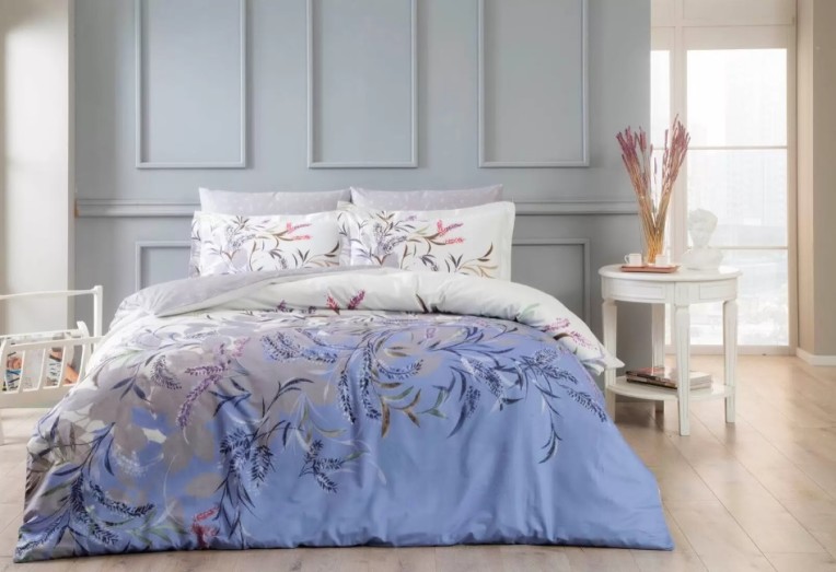 Постельное белье Digital Saten Family Alvon V01 Mor