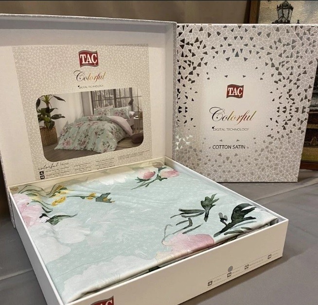 Постельное белье Digital Saten Family Huron V01 Pembe по лучшей цене в Казахстане