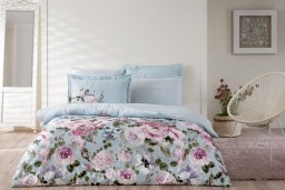 Постельное белье Digital Saten Family Jardin V01 Mavi