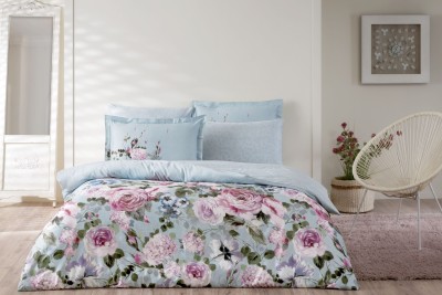 Постельное белье Digital Saten Family Jardin V01 Mavi
