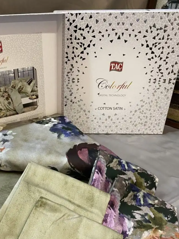 Постельное белье Digital Saten Family Selva V02 Bej лучшего качества