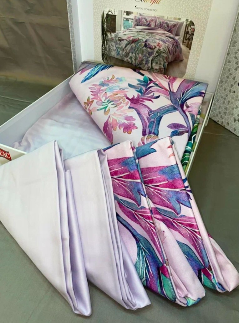 Постельное белье Digital Saten Galena V01 Lila только у нас!