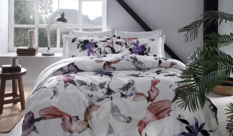 Постельное белье Digital Saten Garoa V01 Mor