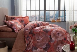 Постельное белье Digital Saten Lando V04 Bor