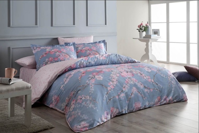 Постельное белье Digital Saten Piave V01 Pembe