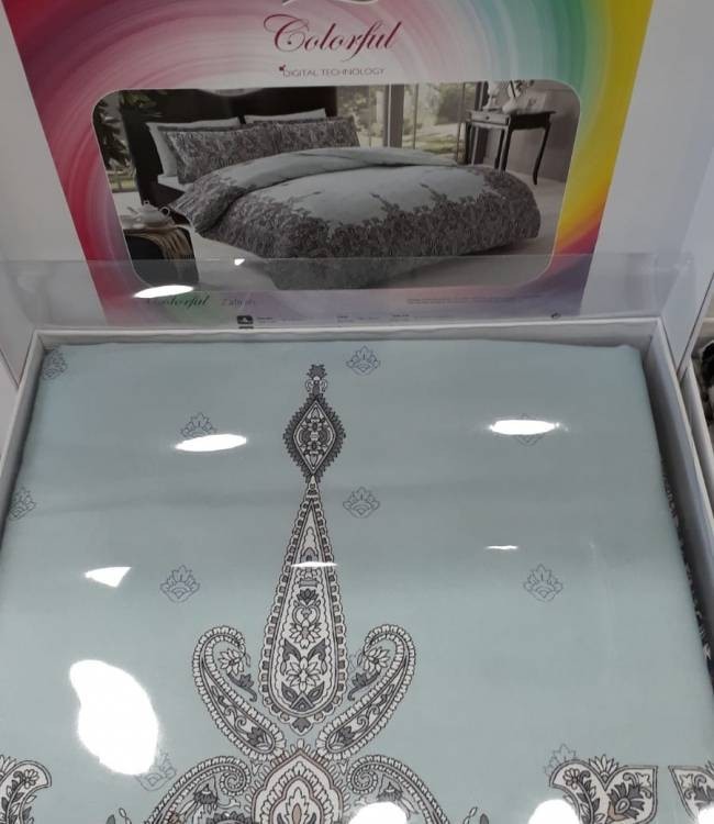Постельное белье Digital Saten Zafirah V01Turkuaz по лучшей цене в Казахстане