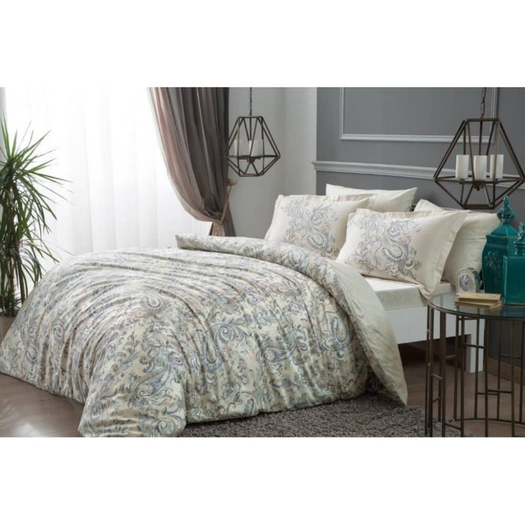 Постельное белье Digital Saten Crosby V01 Ekru