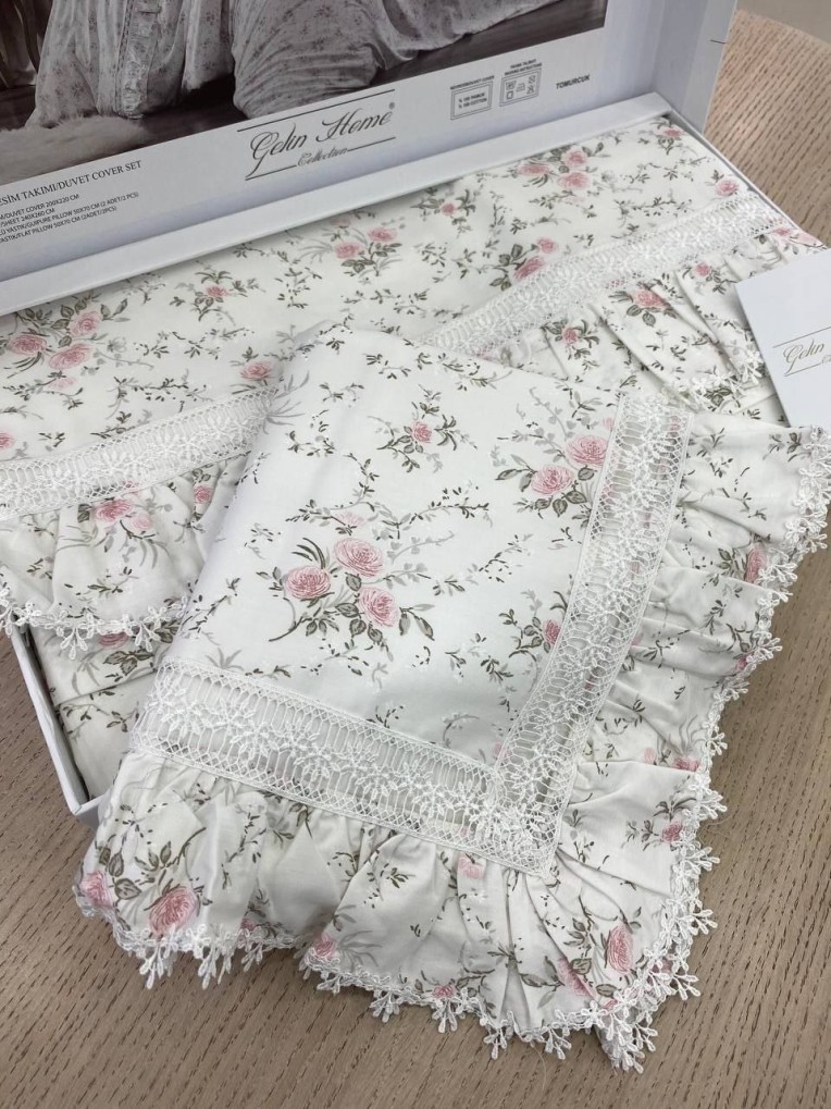 Постельное белье Gelin home LUX Tomurcuk Gul Kurusu