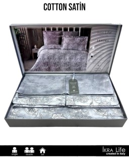 Постельное белье IKRA LIFE FAMILY COTTON SATEN LENORA GRI