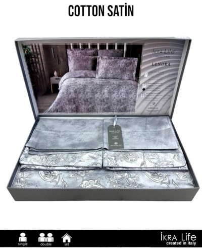 Постельное белье IKRA LIFE FAMILY COTTON SATEN LENORA GRI