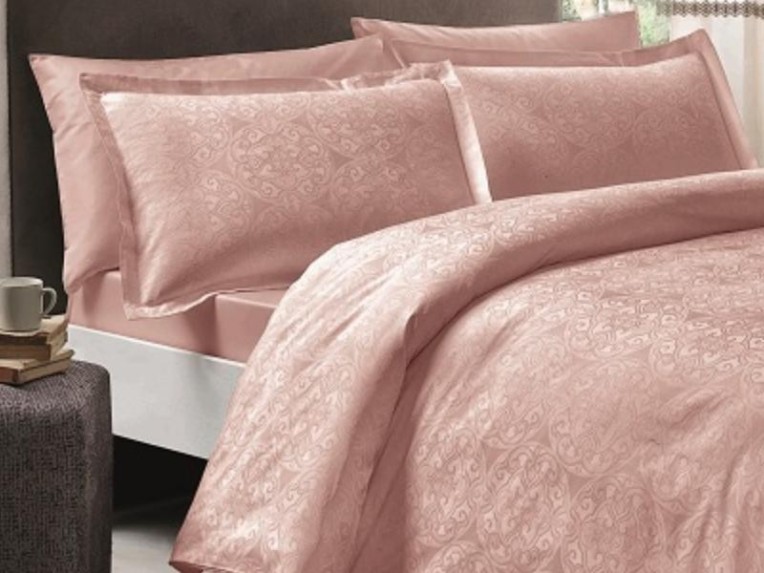 Постельное белье Jakar Saten Nodus Pudra лучшего качества