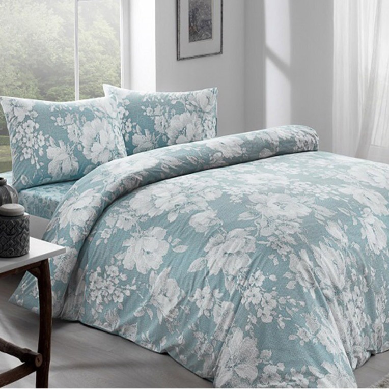 Постельное белье Ranforce Abril V03 Mavi