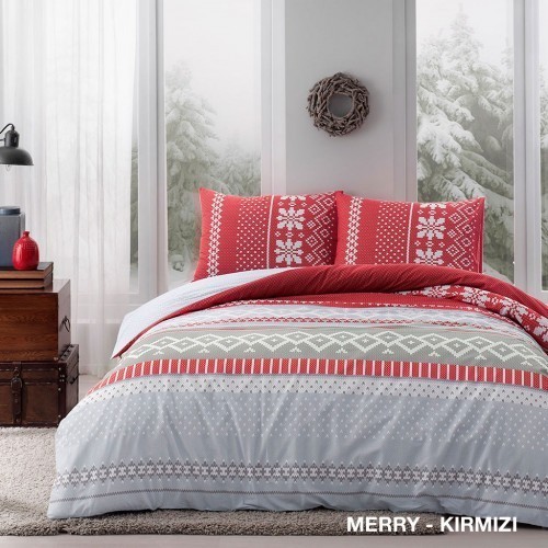 Постельное белье Ranforce Merry V01 Kirmizi лучшего качества