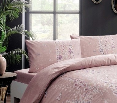 Постельное белье Ranforce Sarah V01 Pembe по лучшей цене в Казахстане