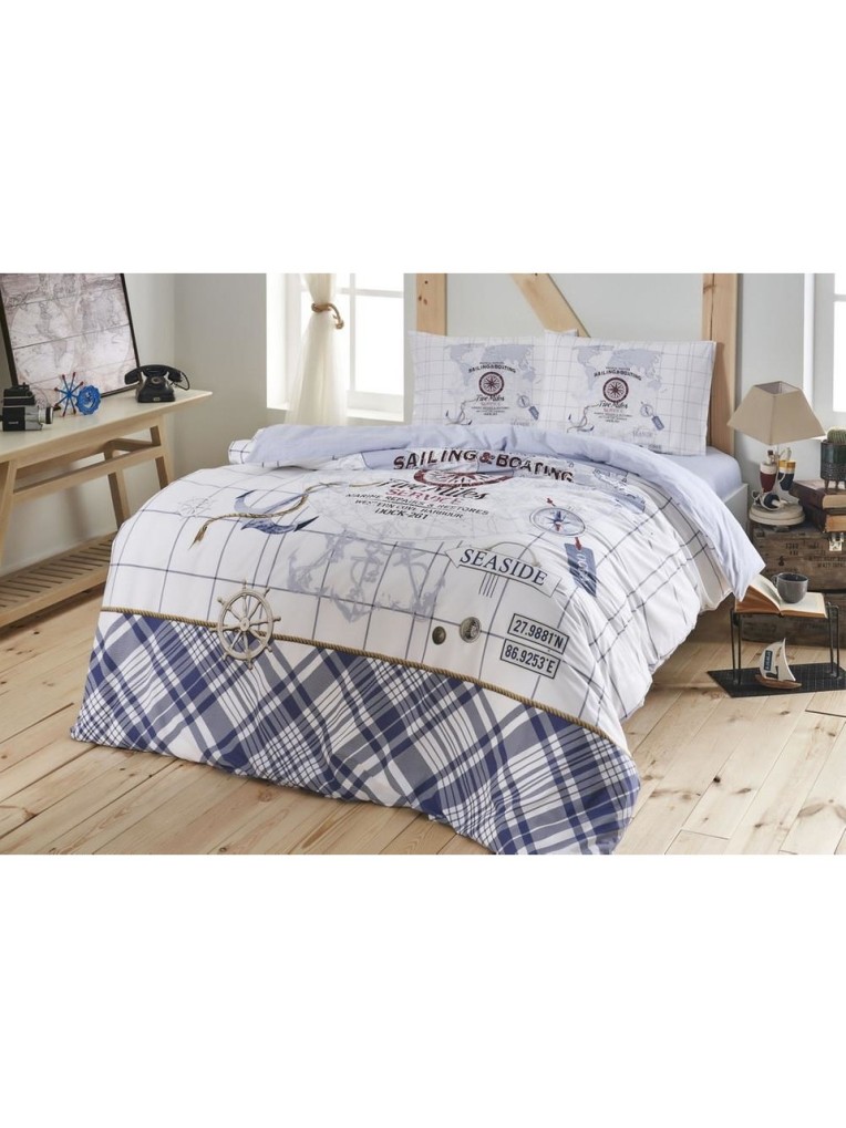 Постельное белье Ranforce Sea Side V02 Mavi