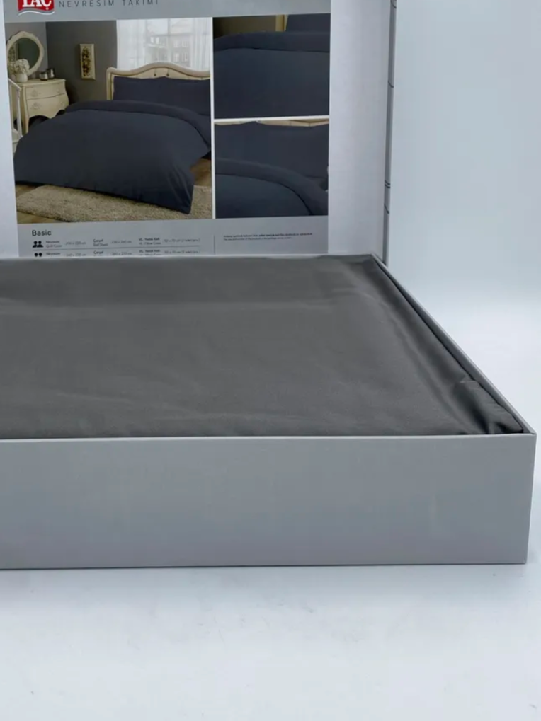 Постельное белье Saten Basic Antrasit купить недорого