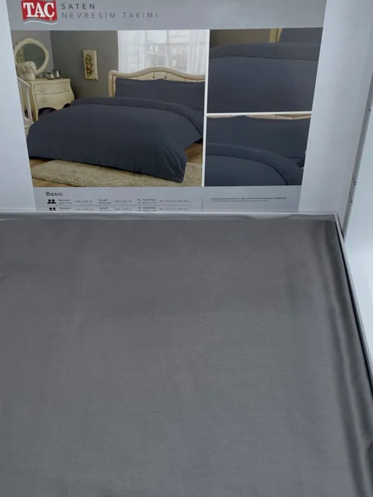 Постельное белье Saten Basic Antrasit только у нас!