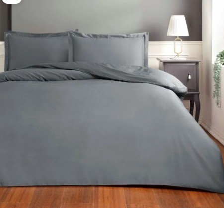 Постельное белье Saten Basic Antrasit