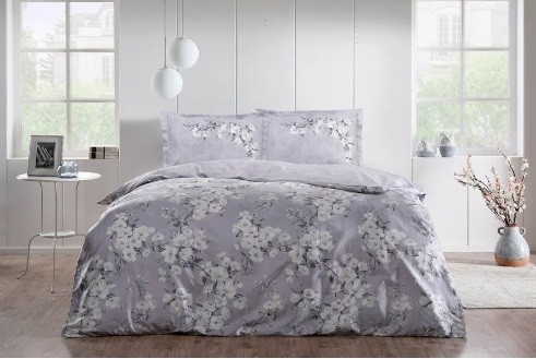 Постельное белье Saten Brina V01 Gri