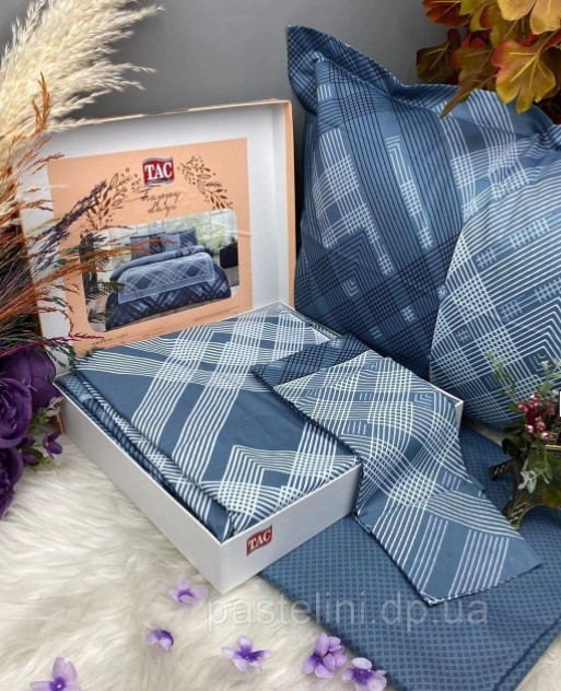 Постельное белье Saten Luana V03 Lacivert недорого в Алматы