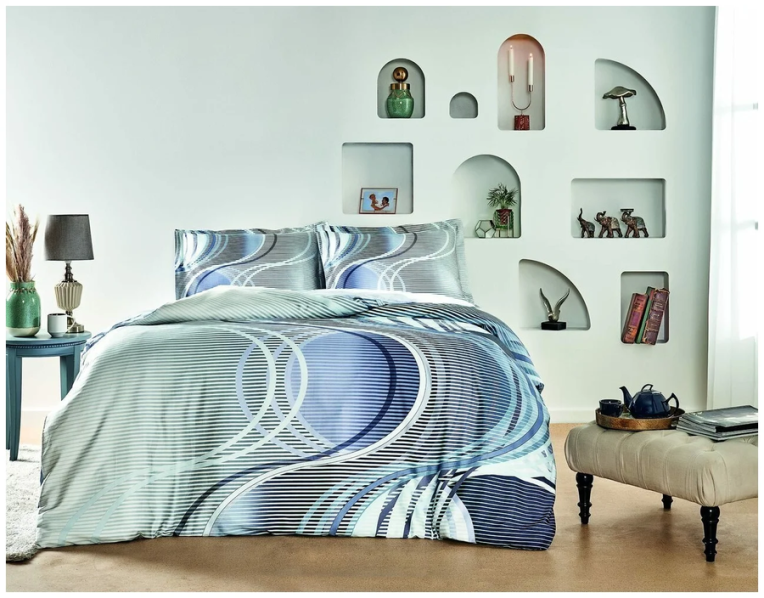 Постельное белье Saten Marino V02 Mavi