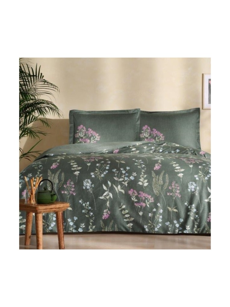 Постельное белье Saten Ruth V01 Yesil по лучшей цене в Казахстане