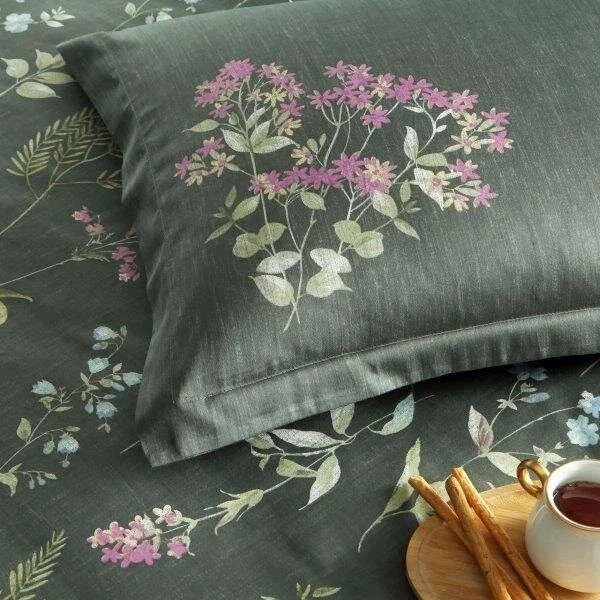 Постельное белье Saten Ruth V01 Yesil купить недорого