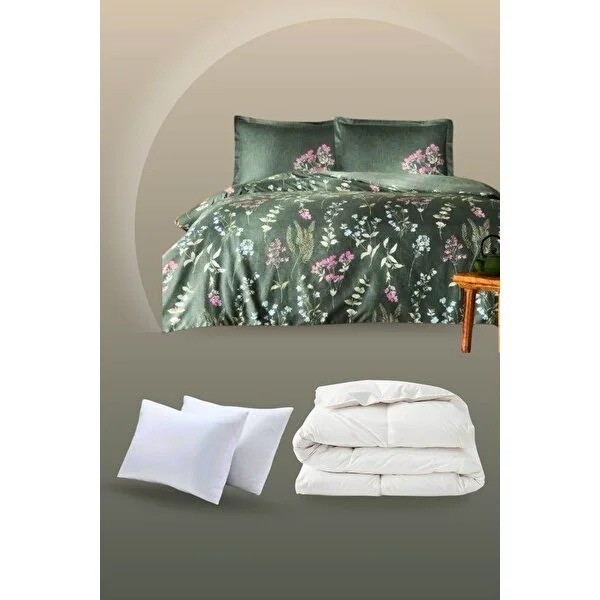Постельное белье Saten Ruth V01 Yesil только у нас!