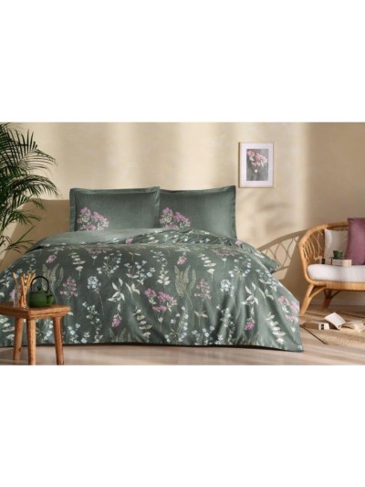 Постельное белье Saten Ruth V01 Yesil