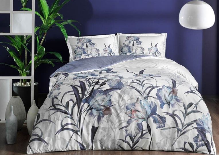 Постельное белье Saten Sarina V06 Mor лучшего качества