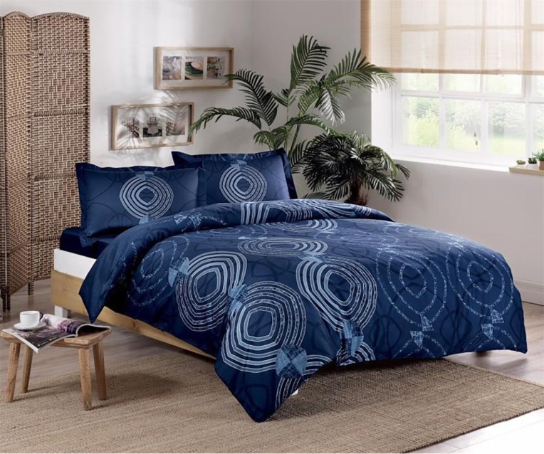 Постельное белье Saten Paloma V02 Lacivert