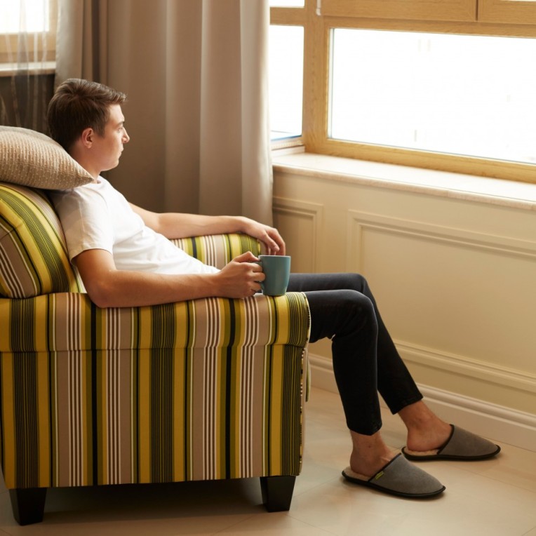 Шлепанцы меховые из дублированного меха (цвет серый)