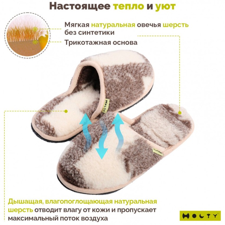 Шлепанцы "Гармония" (цвет коричневый).