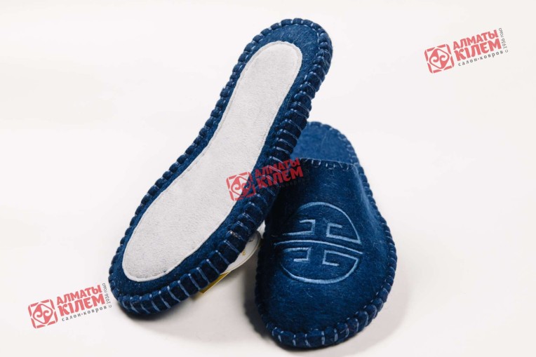Тапочки войлочные (цвет темно-синий) купить недорого