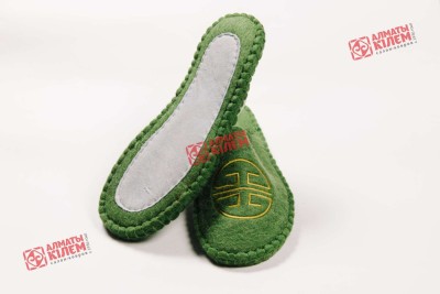 Тапочки войлочные (цвет темно-зеленый)