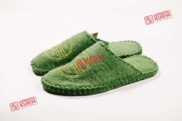 Тапочки войлочные (цвет темно-зеленый)
